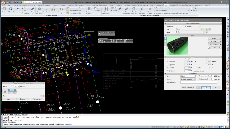 aktualizacja ArCADia-INSTALACJE GAZOWE ZEWNTRZNE do wersji 15 | INTERsoft program CAD